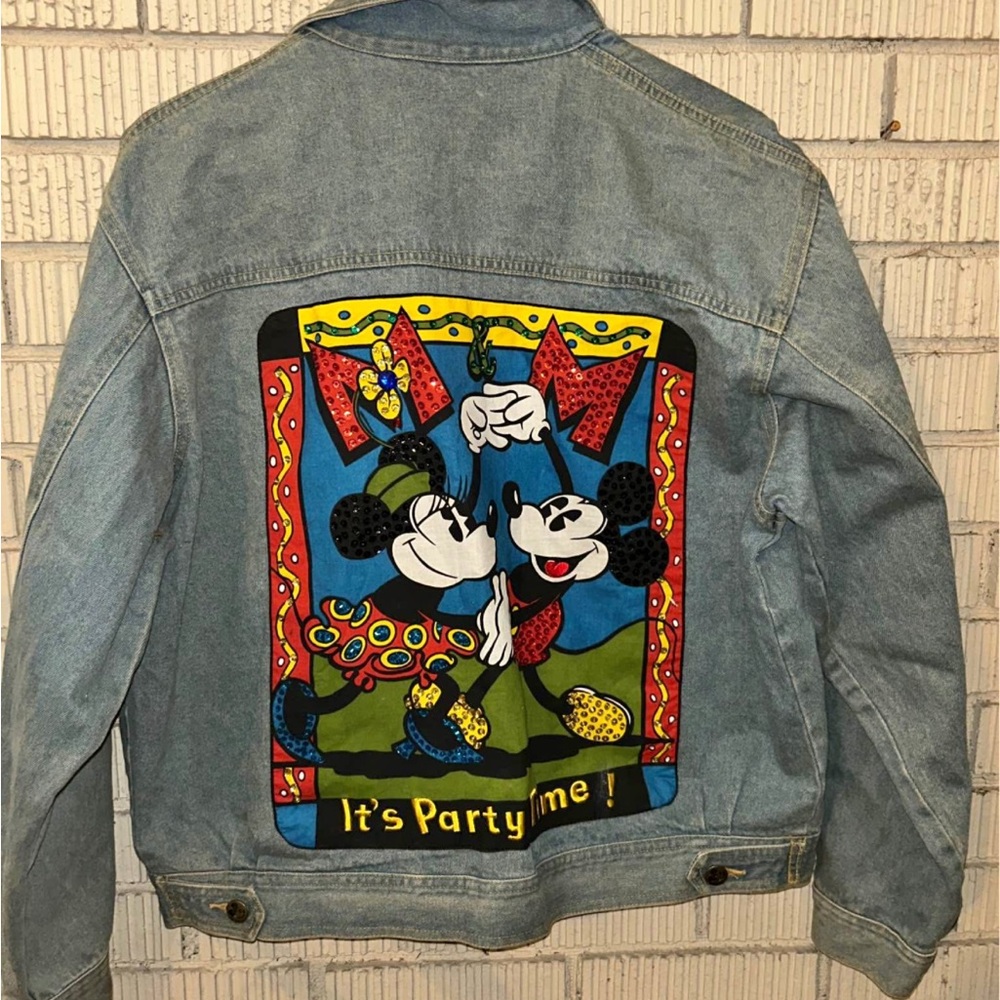 Denim Jean Jacket with Graphic Design